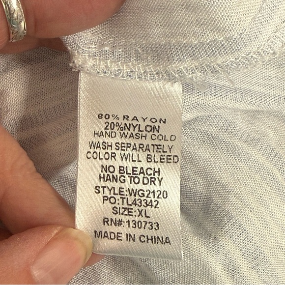 Umgee Blue White Stripe Linen Shirt Dress Roll Tab Sleeves XL - Picture 6 of 7